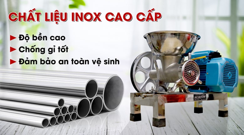 Bền bỉ, đảm bảo vệ sinh nhờ inox cao cấp