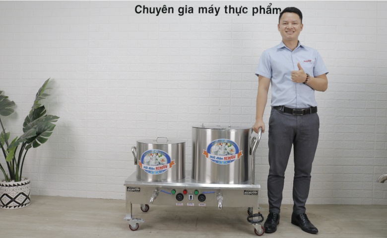 Thực tế bộ 2 nồi nấu phở chung bệ NEWSUN Thực tế bộ 2 nồi nấu phở chung bệ NEWSUN