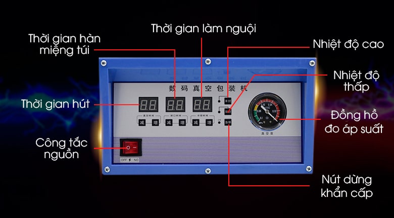 Bảng điều khiển máy hút chân không HC-660D