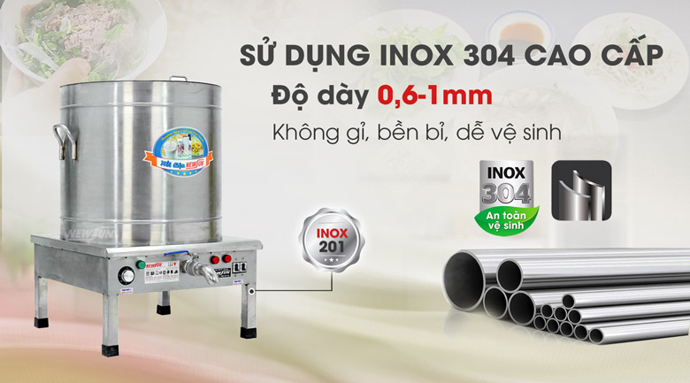 Chất liệu inox cao cấp, bền bỉ