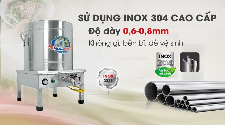 Chất liệu inox cao cấp, bền bỉ