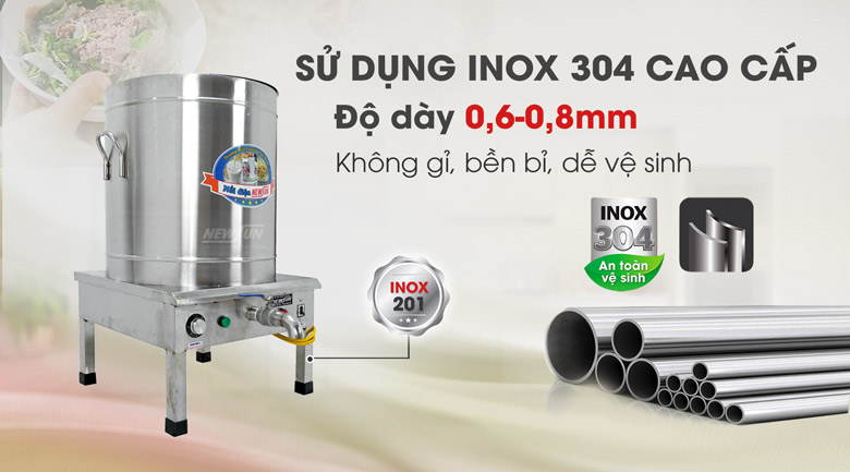 Chất liệu inox cao cấp, bền bỉ