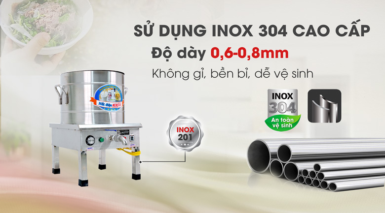 Chất liệu inox cao cấp, bền bỉ