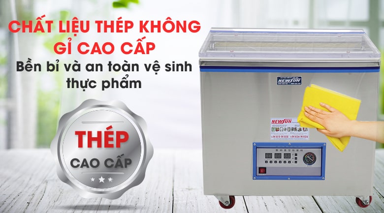 Chất liệu thép không gỉ, an toàn vệ sinh
