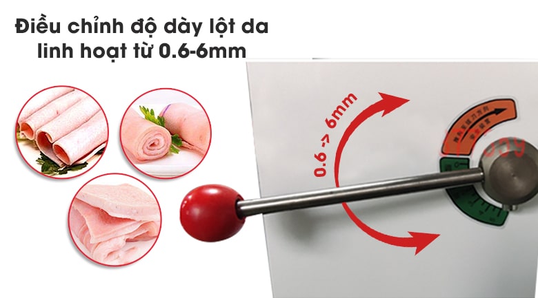 Điều chỉnh độ dày lột da linh hoạt Điều chỉnh độ dày lột da linh hoạt