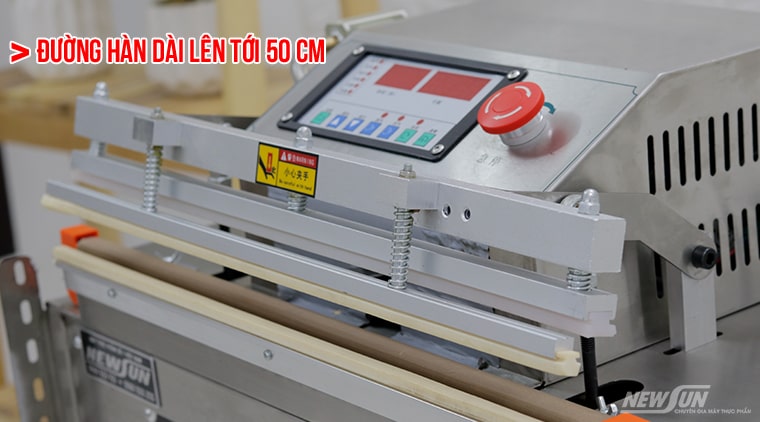 Đóng gói được miệng túi có độ rộng lên tới 50cm Đóng gói được miệng túi có độ rộng lên tới 50cm