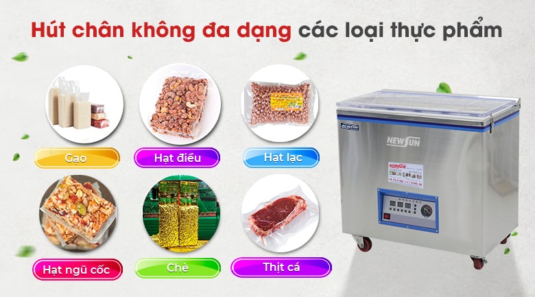 Máy hút chân không đa dạng loại thực phẩm
