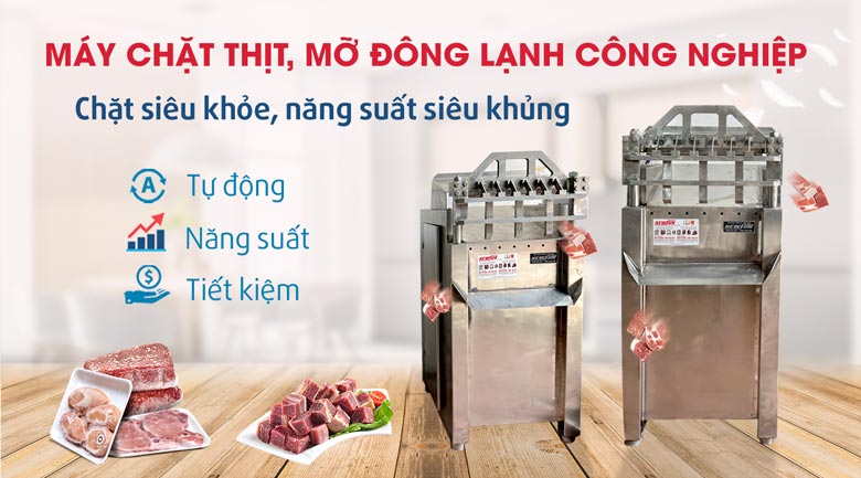 Máy chặt thịt, mỡ đông lạnh công nghiệp NEWSUN