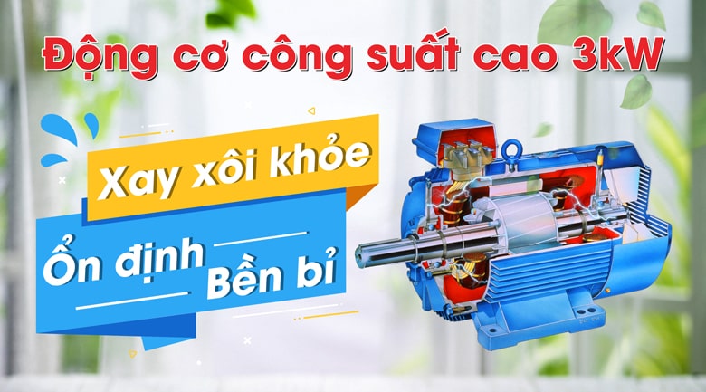 Công suất ấn tượng, xay xôi khỏe, không bị tắc nghẽn