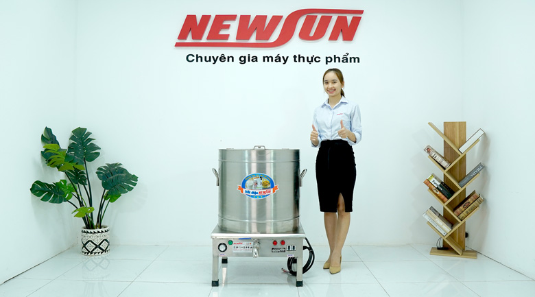 Thực tế nồi nấu phở điện liền nồi 150 lít