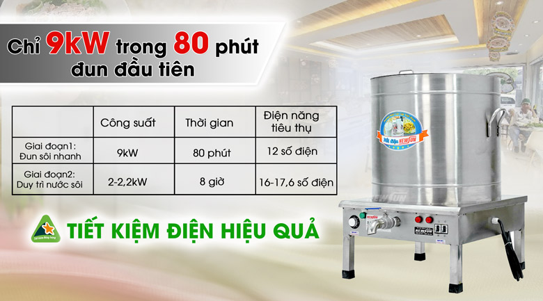 Nồi nấu phở 150 lít tiết kiệm điện
