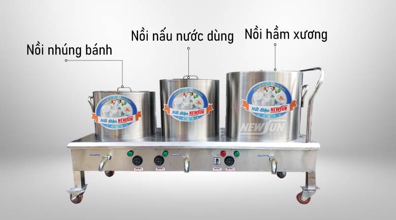Bộ nồi nấu phở chung bệ Bộ nồi nấu phở chung bệ
