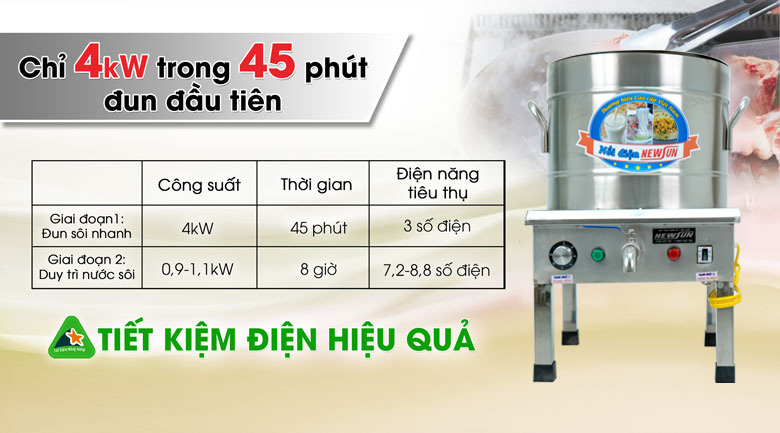 Nồi phở 50 lít tiết kiệm điện