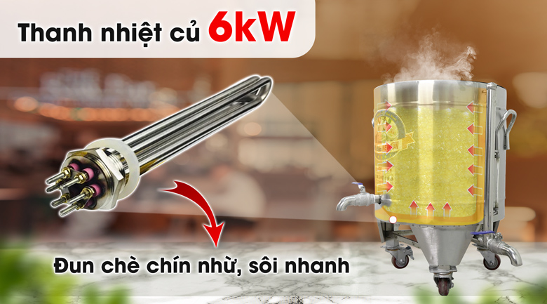 Thanh nhiệt củ công suất cao, gia nhiệt nhanh