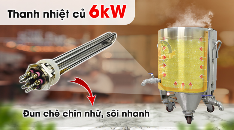 Thanh nhiệt củ công suất cao, gia nhiệt nhanh