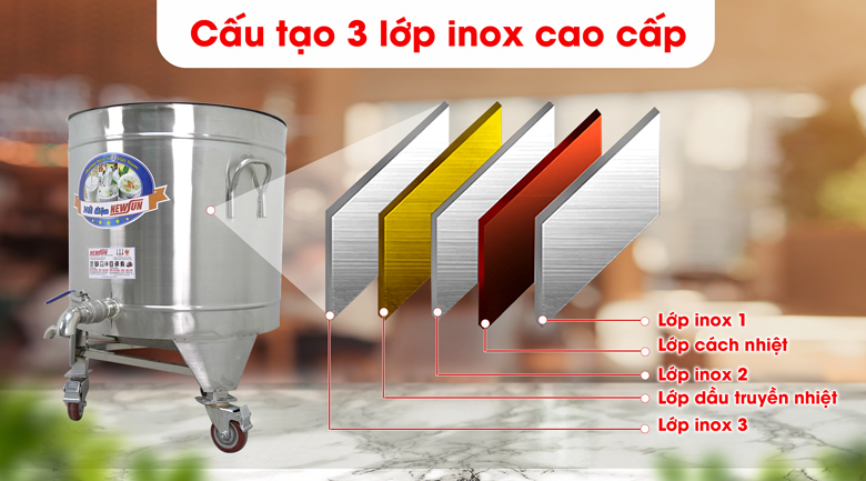 Thiết kế thành nồi dày dặn, cách nhiệt tốt