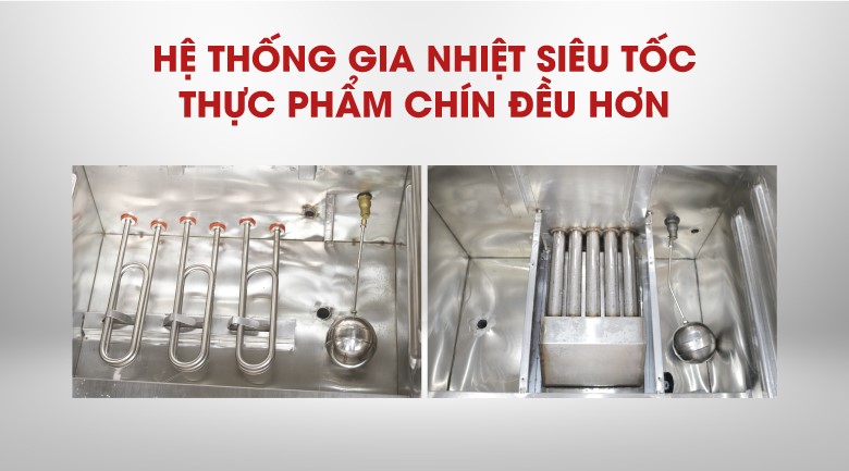 Gia nhiệt cực nhanh, rút ngắn thời gian nấu hấp