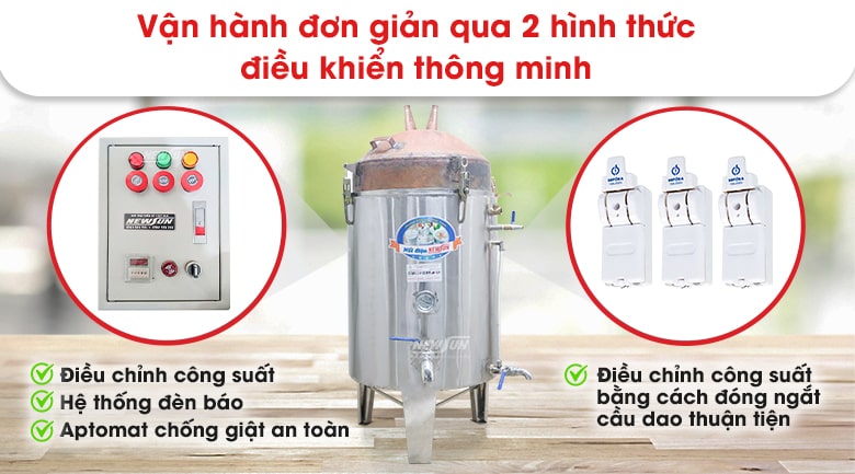 Vận hành đơn giản qua hệ điều khiển thông minh