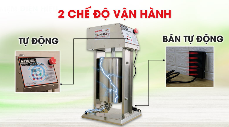 Vận hành với 2 chế độ: tự động và bán tự động Vận hành với 2 chế độ: tự động và bán tự động