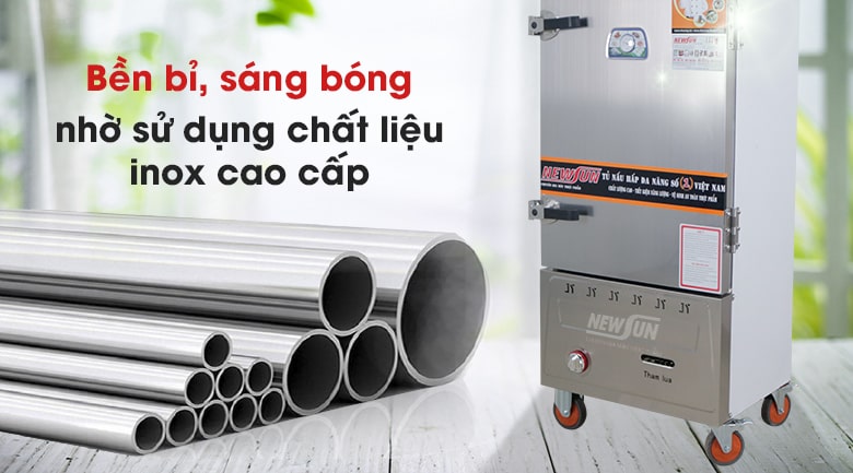 Chất liệu inox cao cấp bền bỉ, sáng bóng