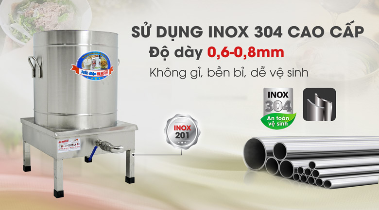 Chất liệu inox cao cấp, bền bỉ