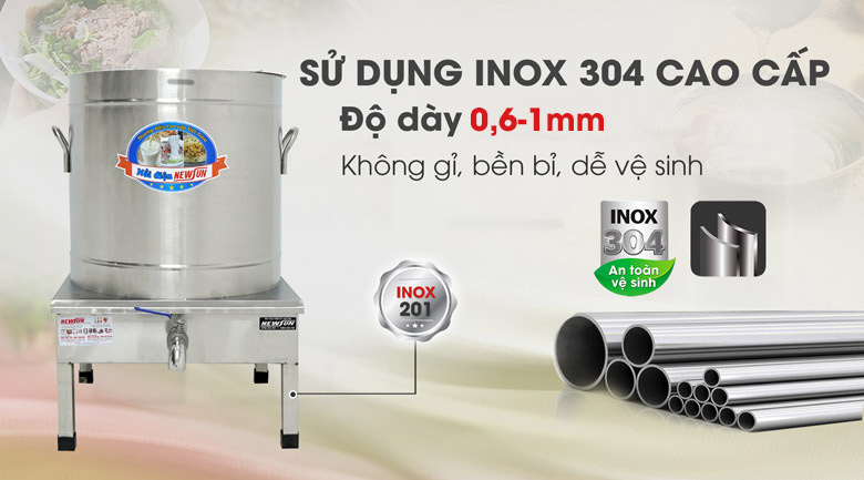 Chất liệu inox cao cấp, bền bỉ