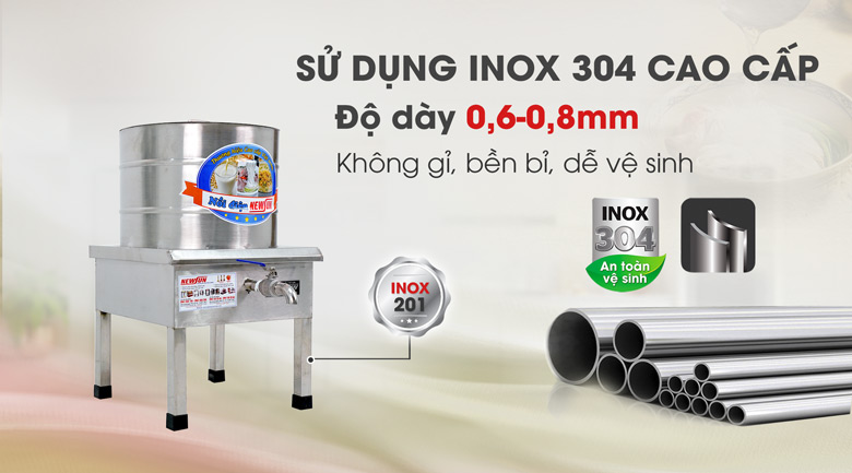 Chất liệu inox cao cấp, bền bỉ