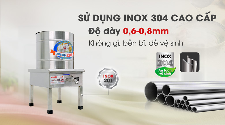 Chất liệu inox cao cấp, bền bỉ