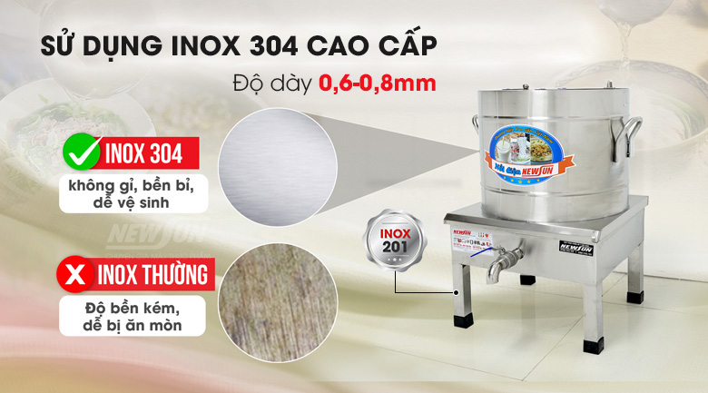 Chất liệu inox 304 cao cấp Chất liệu inox 304 cao cấp