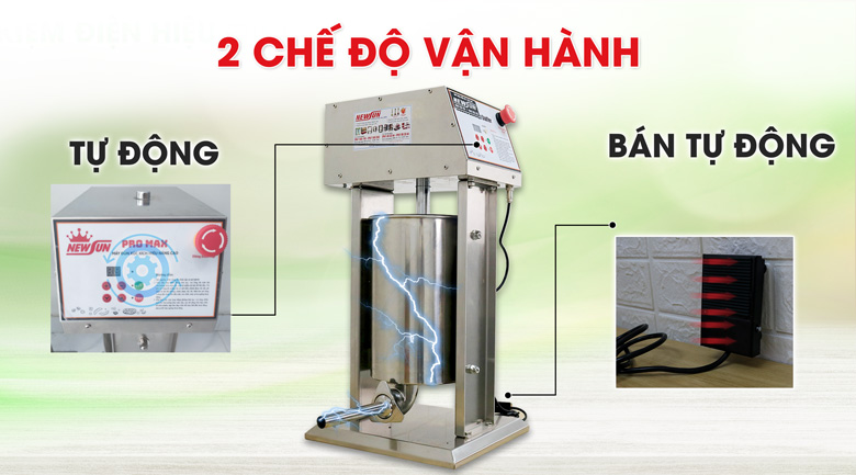 Vận hành với 2 chế độ: tự động và bán tự động Vận hành với 2 chế độ: tự động và bán tự động