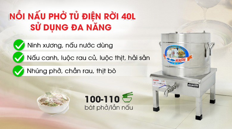 Ứng dụng của nồi phở điện rời 40 lít Ứng dụng của nồi phở điện rời 40 lít
