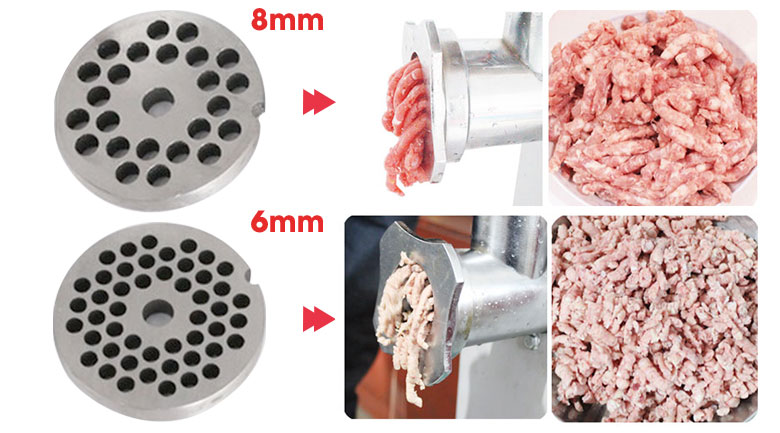 2 đầu đùn thịt giúp giúp cho thịt có độ nhuyễn hơn