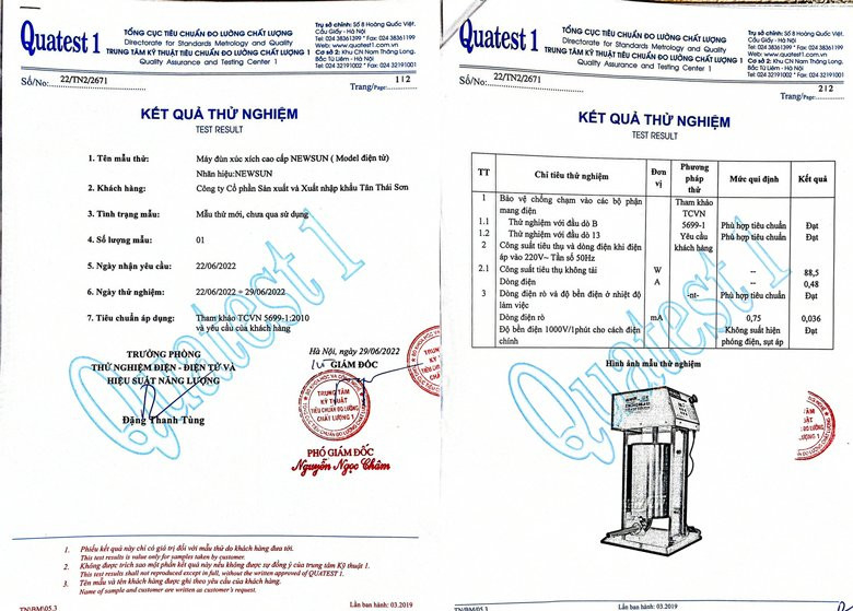 Giấy thử nghiệm - Máy đùn xúc xích điện tử cao cấp NEWSUN Giấy thử nghiệm - Máy đùn xúc xích điện tử cao cấp NEWSUN