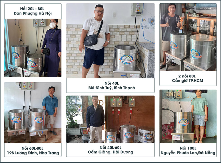 Khách hàng sử dụng nồi nấu phở tủ điện rời NEWSUN Khách hàng sử dụng nồi nấu phở tủ điện rời NEWSUN