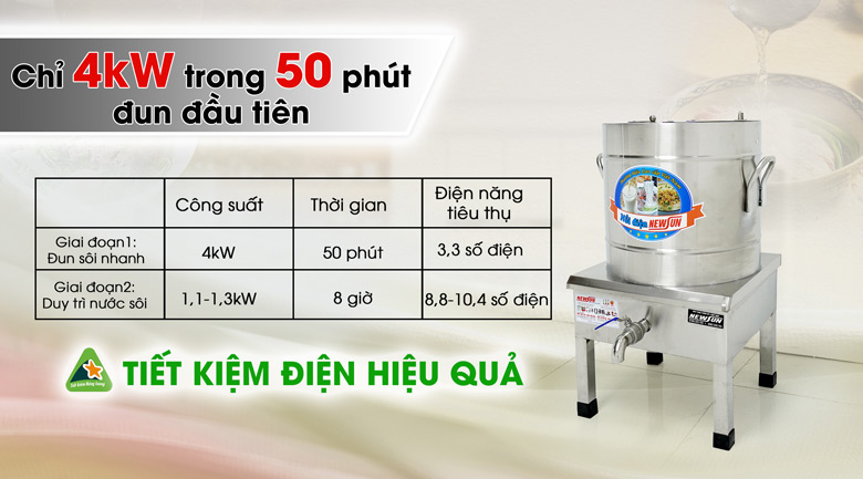 Nồi nấu phở 60 lít tiết kiệm điện