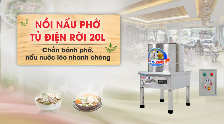 Nồi nấu phở tủ điện rời 20 lít - Điện máy thực phẩm NEWSUN
