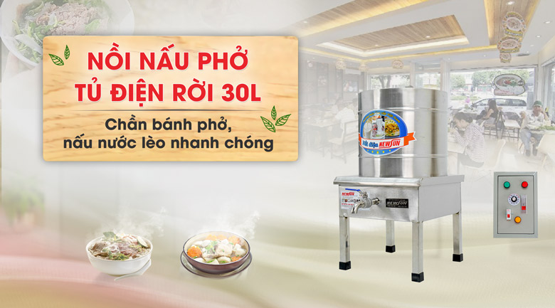Nồi nấu phở tủ điện rời 30 lít - Điện máy thực phẩm NEWSUN