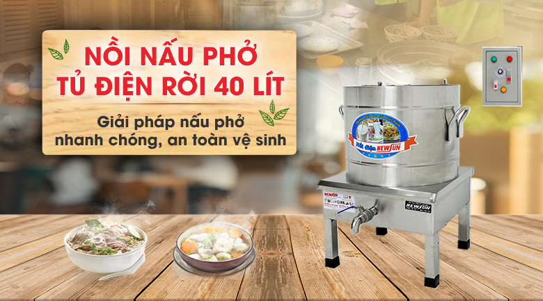Nồi nấu phở Việt Nam 40 lít (tủ điện rời) Nồi nấu phở Việt Nam 40 lít (tủ điện rời)