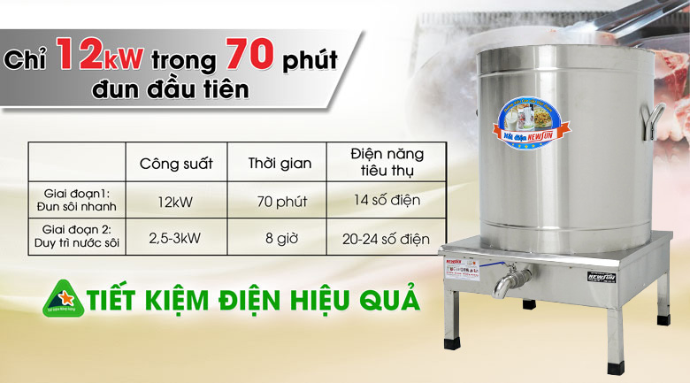 Nồi nấu phở 200 lít tiết kiệm điện