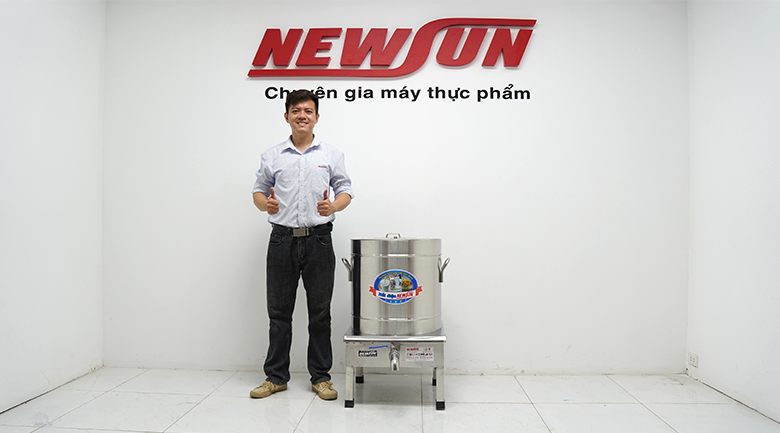 Ảnh thực tế nồi nấu phở tủ điện rời 80 lít