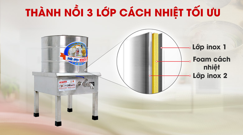 Thành nồi dày dặn, cách nhiệt hiệu quả