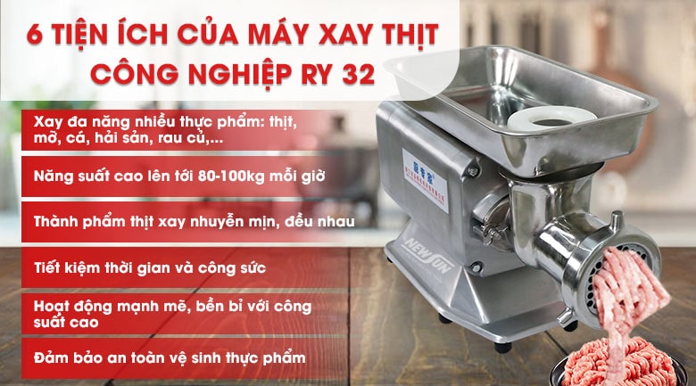 6 tiện ích của máy đùn thịt RY 32