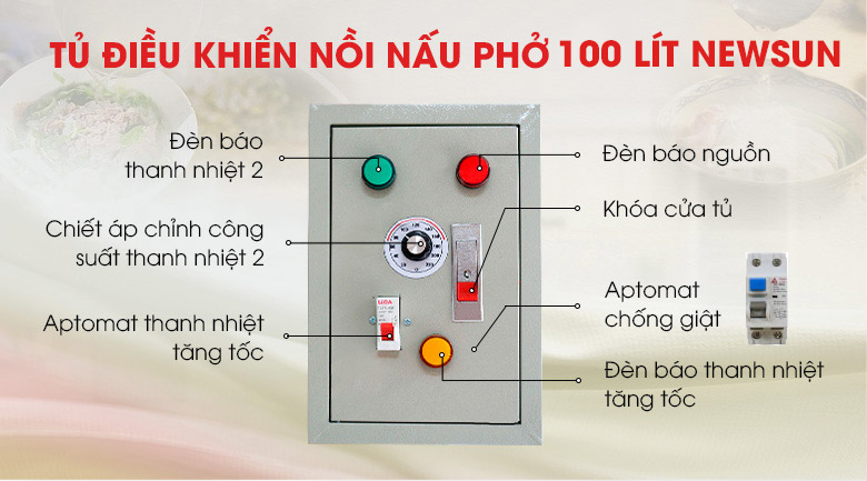 Tủ điều khiển nồi 100 lít