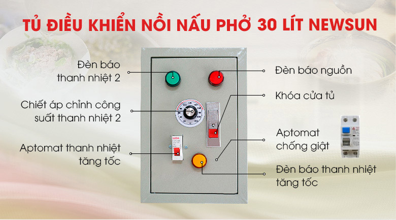 Tủ điều khiển nồi 30 lít