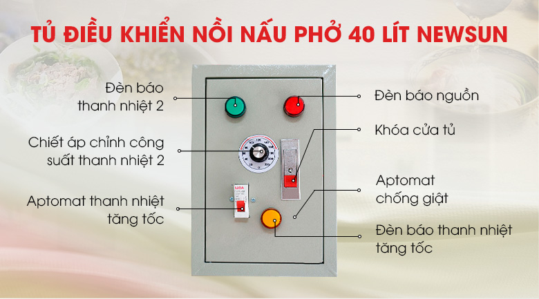 Tủ điều khiển nồi nấu phở 40 lít Tủ điều khiển nồi nấu phở 40 lít