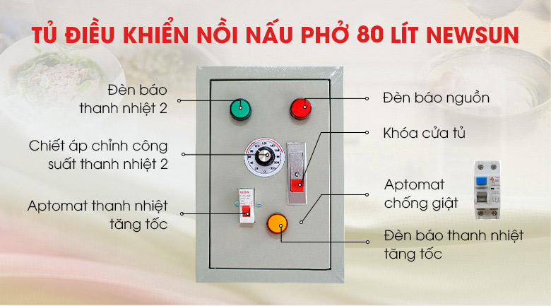 Tủ điều khiển nồi 80 lít