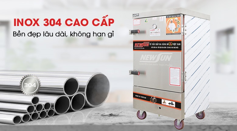 Chất liệu inox 304 cao cấp, độ bền hàng chục năm