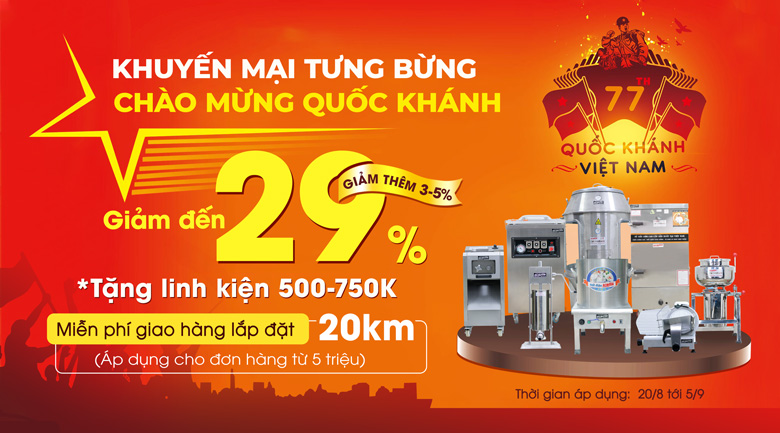 Chương trình khuyến mại mừng Quốc Khánh 2/9