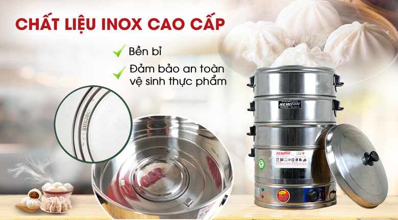 Nồi hấp bánh bao chất liệu inox, siêu bền bỉ Nồi hấp bánh bao chất liệu inox, siêu bền bỉ
