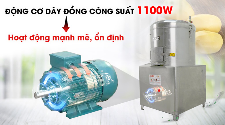 Động cơ mạnh mẽ, gọt vỏ nhanh chóng Động cơ mạnh mẽ, gọt vỏ nhanh chóng